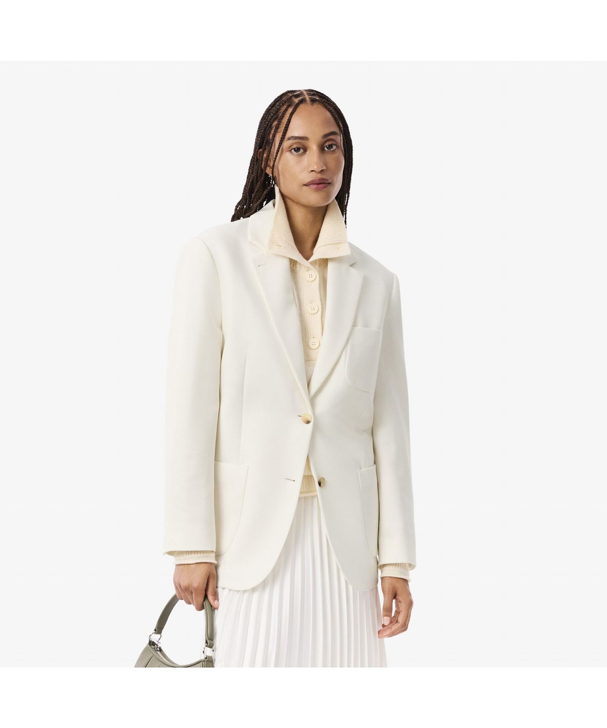 라코스테(LACOSTE) 여성 릴렉스핏 울 트윌 블레이져 VF8430-55N XFJ