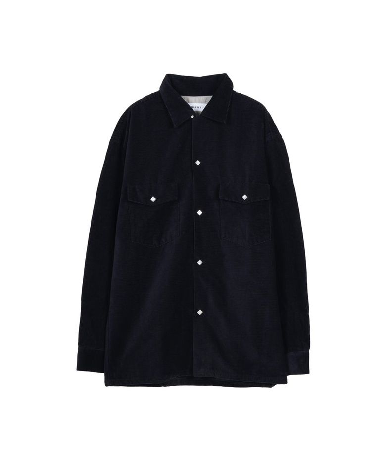 WESTERN CORDUROY SHIRT - BLACK