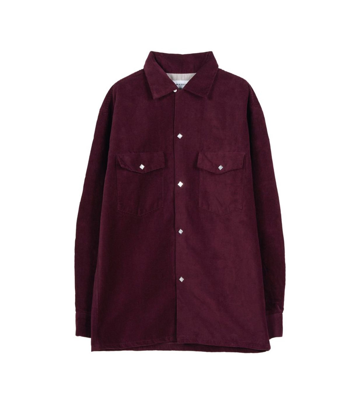 마시스(MASSES) WESTERN CORDUROY SHIRT - BURGUNDY