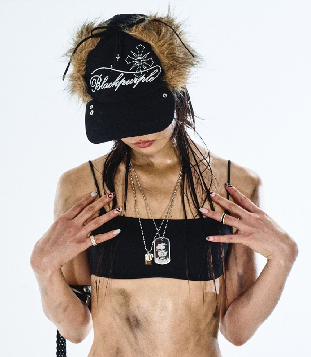 블랙 퍼플(BLACK PURPLE) 헤일로 트루퍼 캡 Halo Trapper Cap_Brown