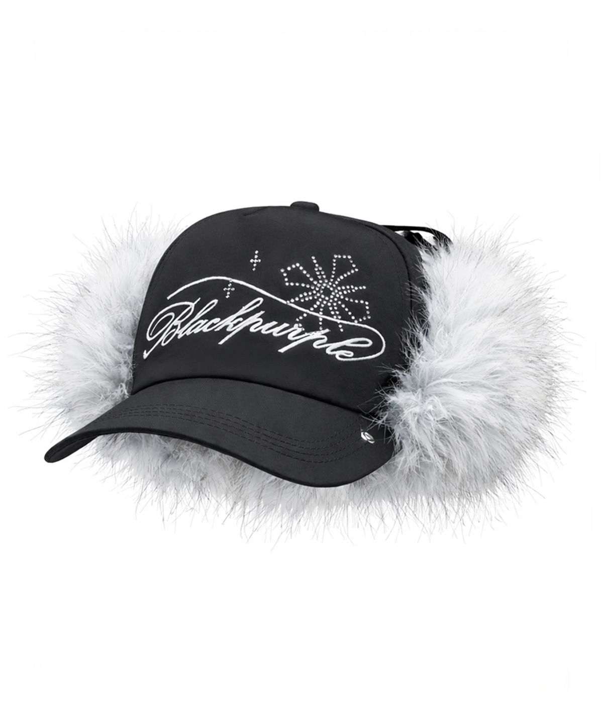 블랙 퍼플(BLACK PURPLE) 헤일로 트루퍼 캡 Halo Trapper Cap_White