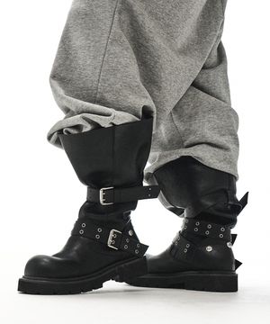 크리즈 와이드 부츠 Crease Wide Boots_Black