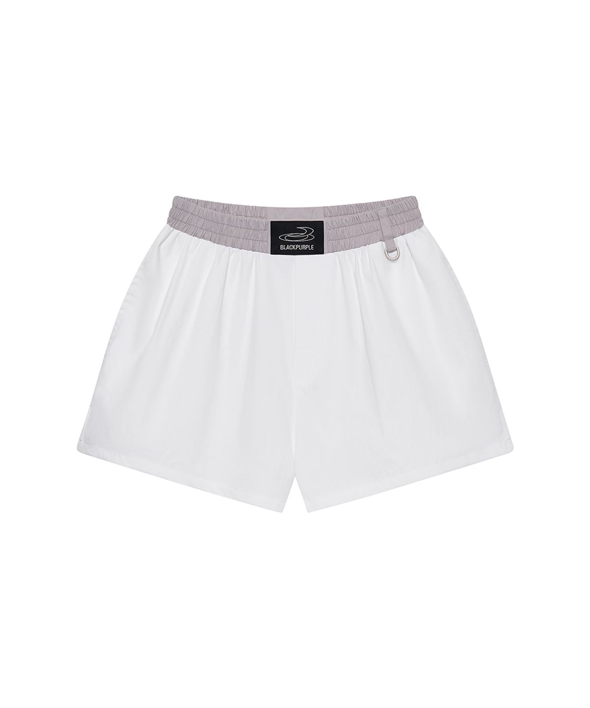 블랙 퍼플(BLACK PURPLE) 페이즈 새깅 쇼츠 Phase Sagging Shorts_White