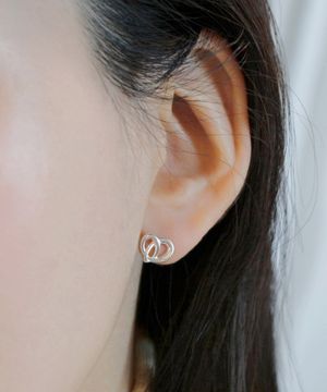 925실버 꼬임 하트 귀걸이 코라쥬/ Coraz