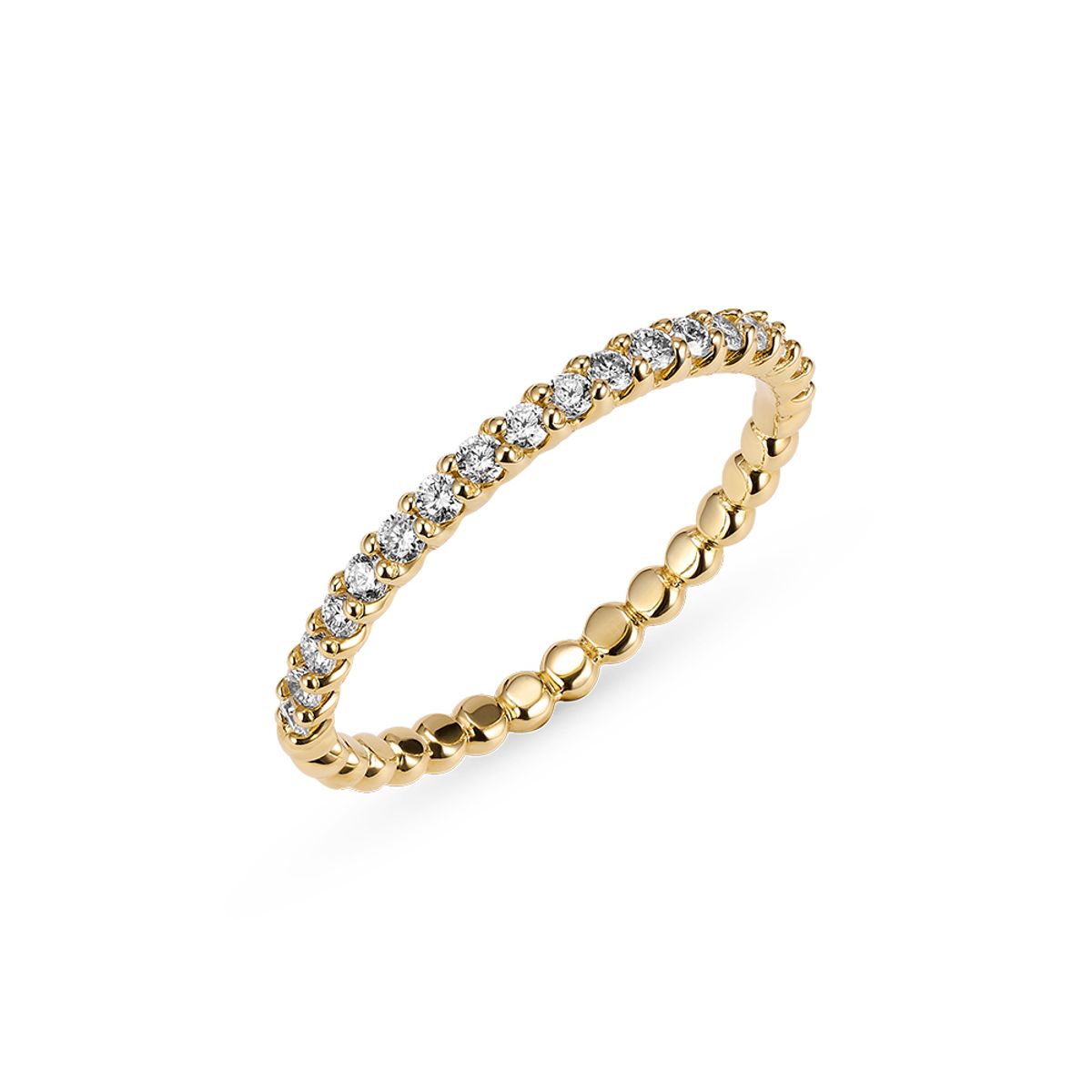 도로시(DOROCY) 14k 버블 랩 다이아몬드 하프 이터니티 반지(1.5mm)