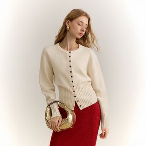 YY_Crew neck sweater cardigan