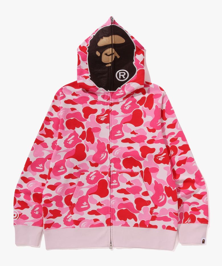 ABC 카모 세컨드 에이프 풀 집 후드(M) PINK