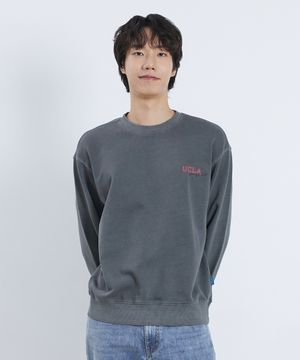남녀공용 빈티지 스포츠 아트웍 레귤러핏 스웨트셔츠[DK-GREY](UBALT71)