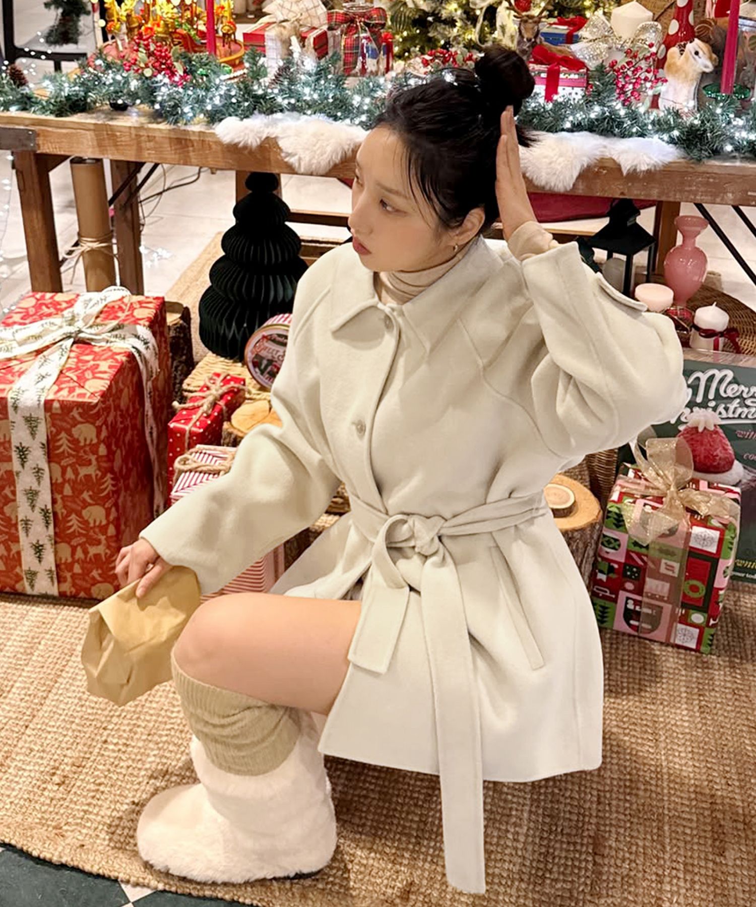 MUSINSA公式 | MONGDOL カシミヤウールハンドメイドハーフコート