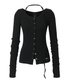 Buckle Strap Cardigan (black)