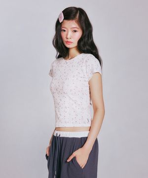 SHEEP PATTERN EYELET T-SHIRTS_WHITE