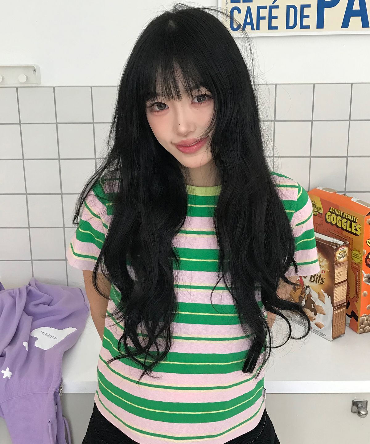 유희(YOUHEE) CANDY STRIPE T-SHIRTS_PINK