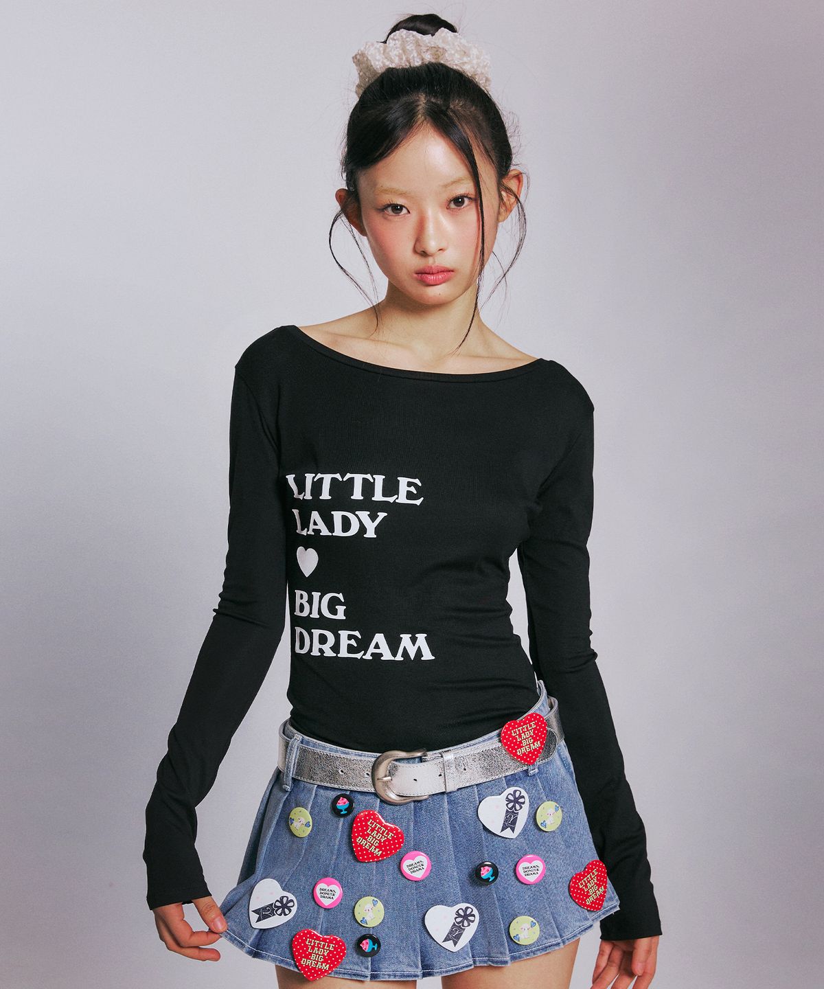 유희(YOUHEE) TYPOGRAPHY LONG SLEEVE_BLACK