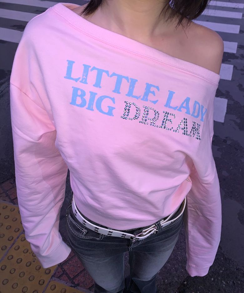 [브랜드위크 20%쿠폰] ONE SHOULDER SWEATSHIRTS_PINK