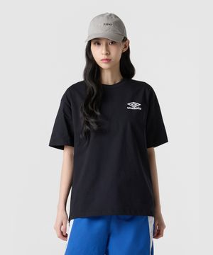 HBL 브릿 캐주얼 옴브레 반팔 티셔츠 블랙 UR121CRS23