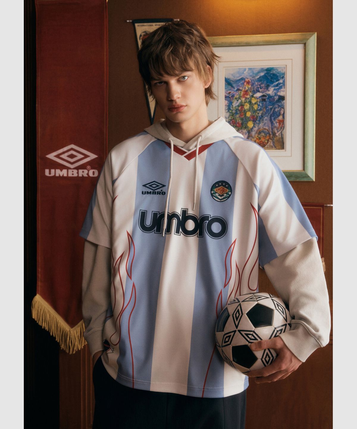 엄브로(UMBRO) HBL 네오 브릿 반팔 풋볼저지 스카이블루 UR121CRJ21