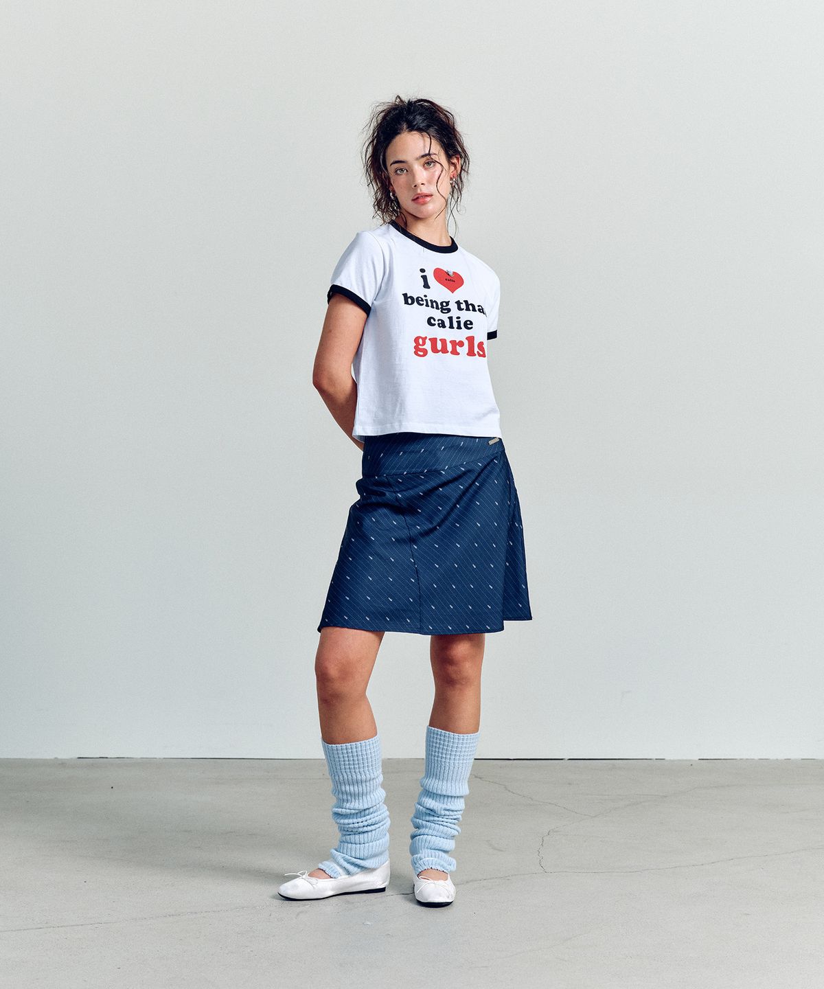 에즈이프 캘리(ASIF CALIE) NEW GURLS RINGER T-SHIRT WHITE