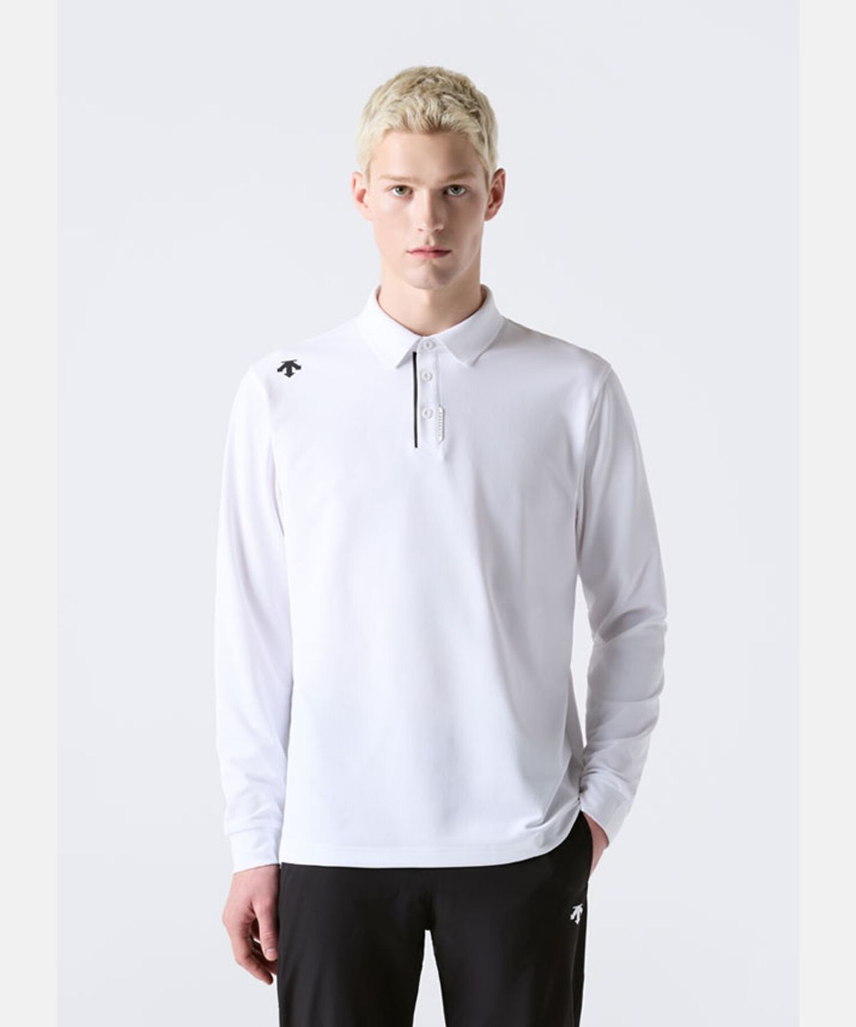 데상트(DESCENTE) 터프 폴로 긴팔 티셔츠 화이트 SR323UPL81