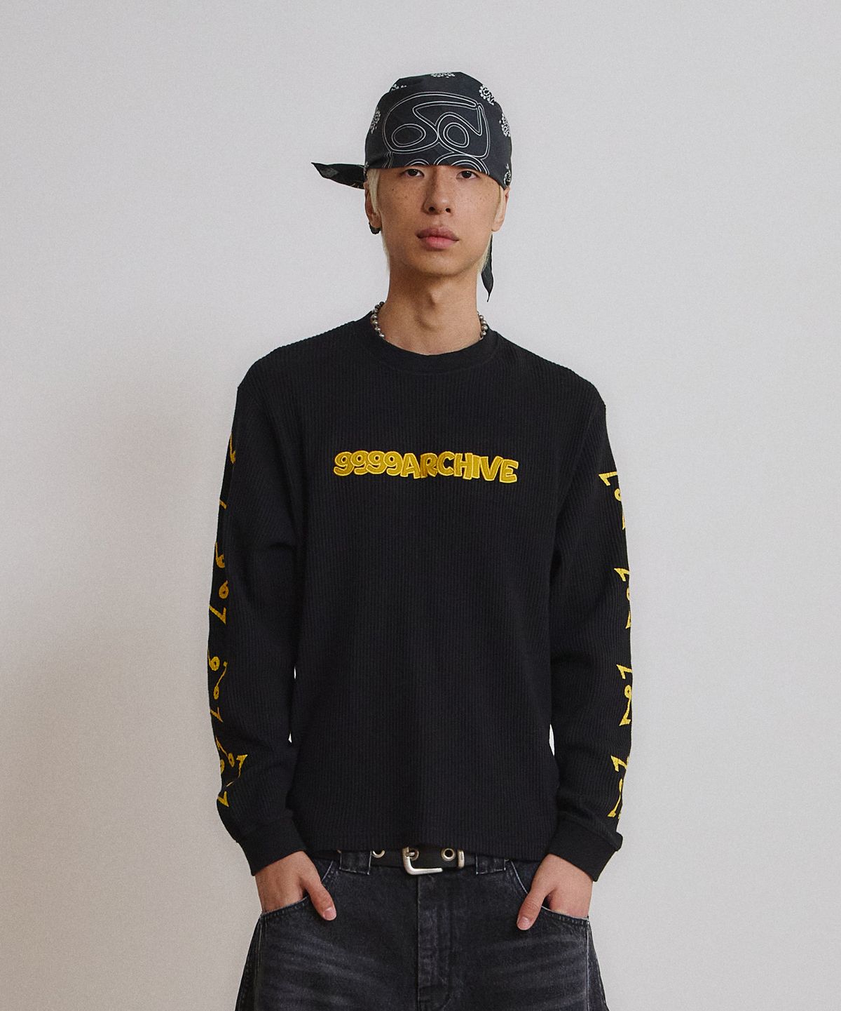 9999아카이브(9999ARCHIVE) Vintage Waffle Long Sleeve