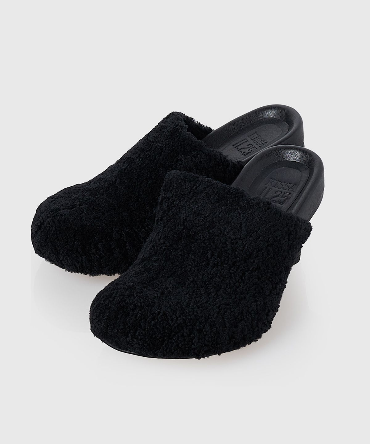 키사(KISSA) 키사 시어링 양털 뮬 힐 M507004