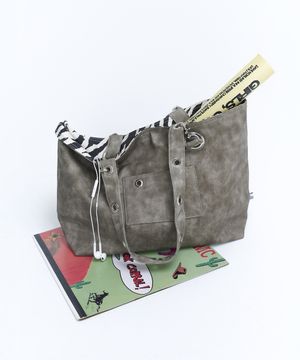 EYELET LEATHER BAG (VER.2) - KHAKI