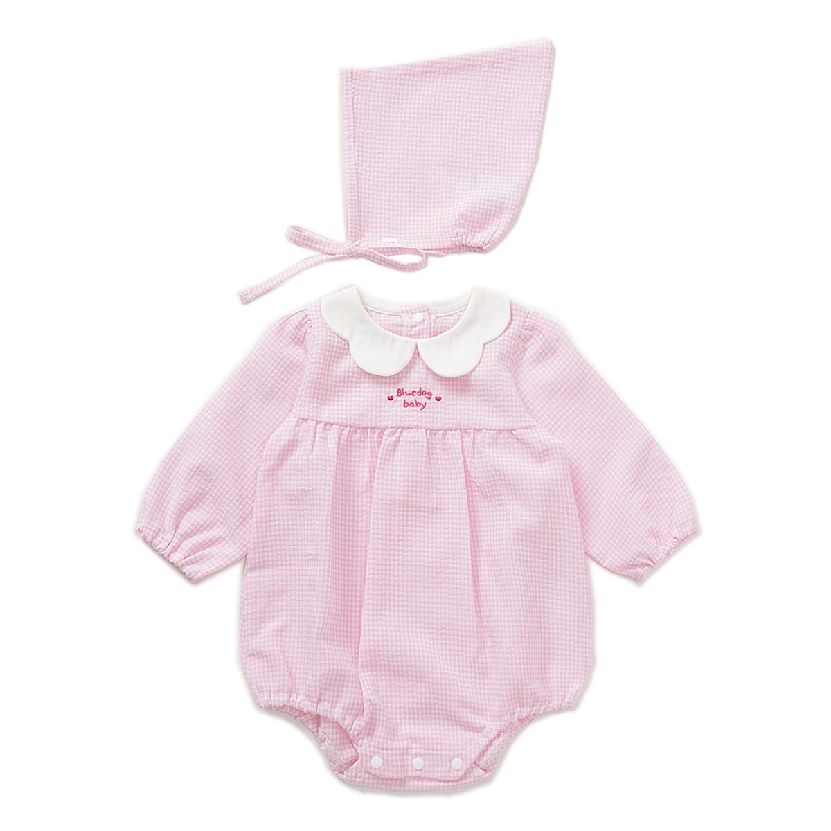 블루독 베이비(BLUEDOGBABY) 큐티체크세트바디수트B (46170-040-12)