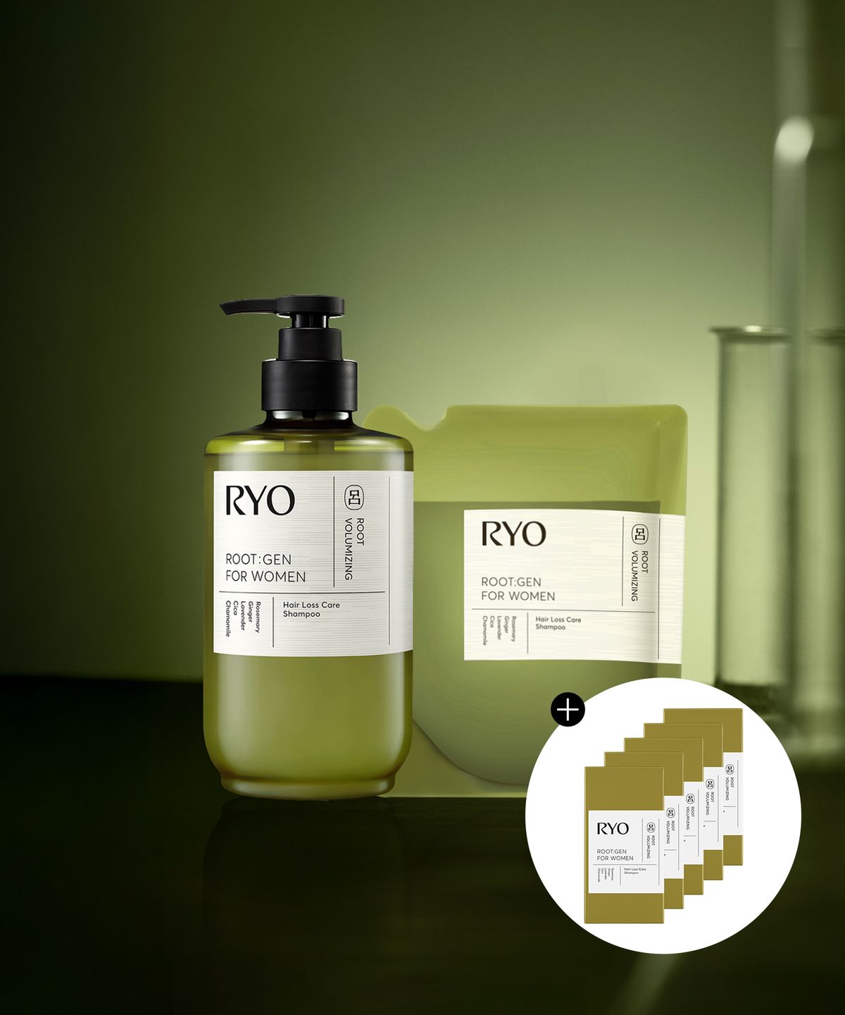 려(RYO) 루트젠 탈모전문케어 여성 샴푸 515ml 본품+400ml 리필
