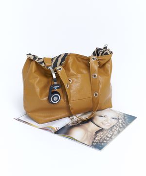 EYELET LEATHER BAG (VER.2) - CAMEL