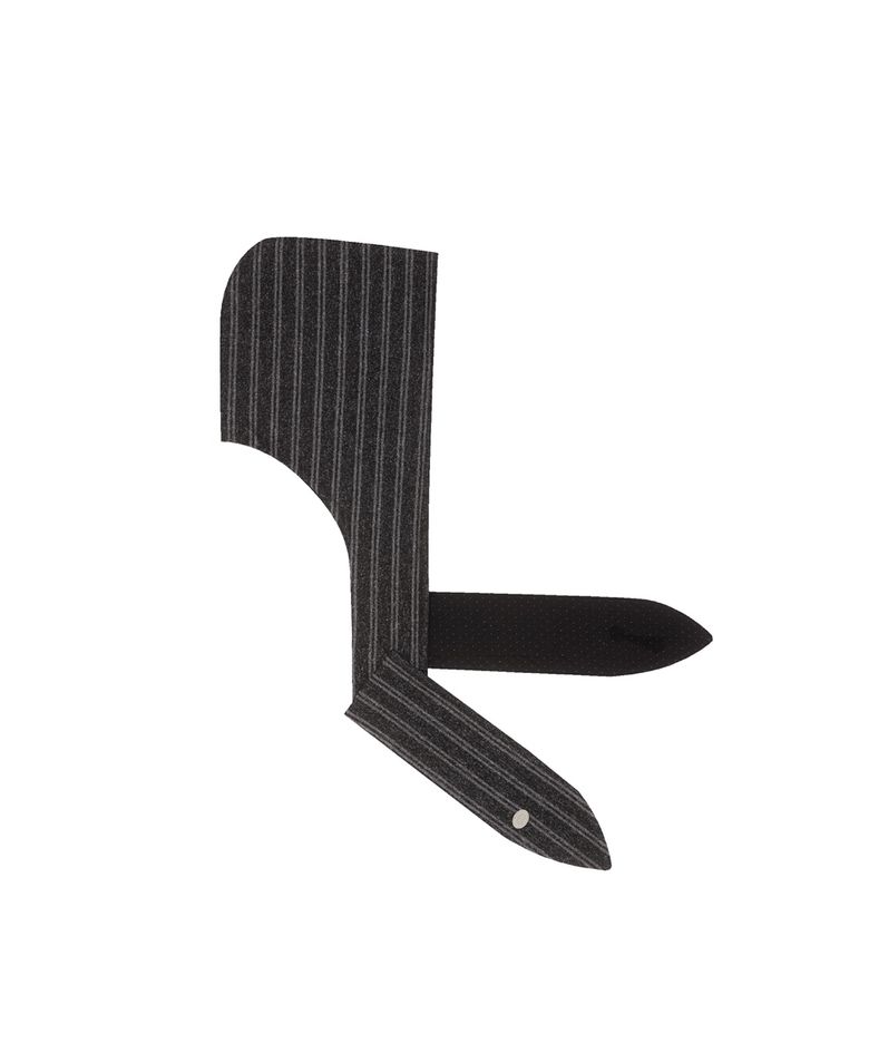 Hana Hood Reversible Scarf Black Stripe
