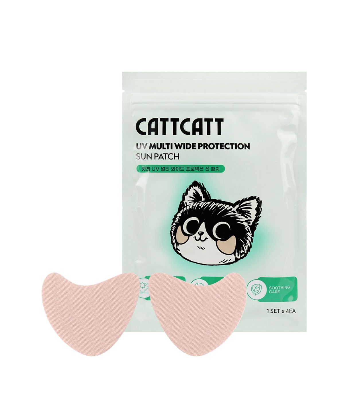 크리스탈클라우드(CRYSTAL CLOUD) 캣캣 자외선 UV 차단 골프 썬패치 마스크 얼굴 햇빛가리개 안면 러닝 등산 스포츠 4매입