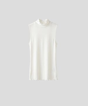슬리브 터틀넥 탑 [아이보리]