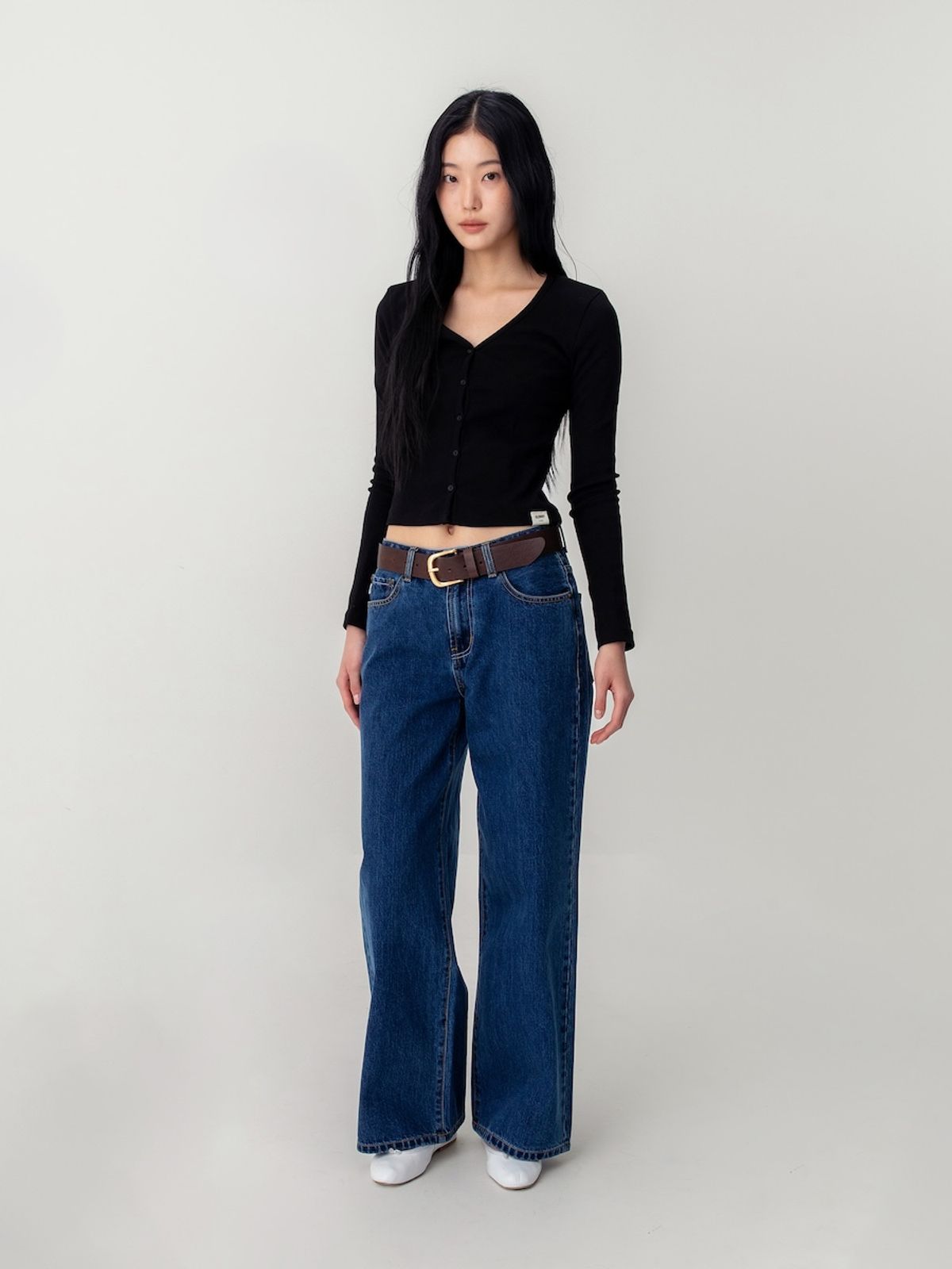 글로니(GLOWNY) THE HANNAH JEANS (MID BLUE)