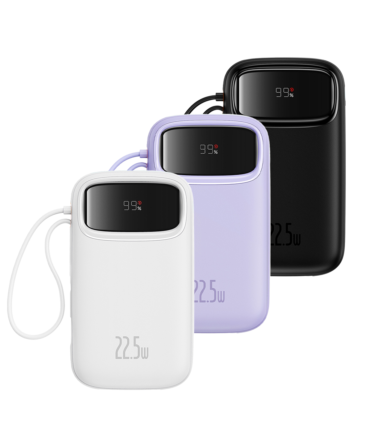 베이스어스(BASEUS) 고속 충전 보조배터리 일체형 22.5W 듀얼 케이블 Qpow2 10000mAh