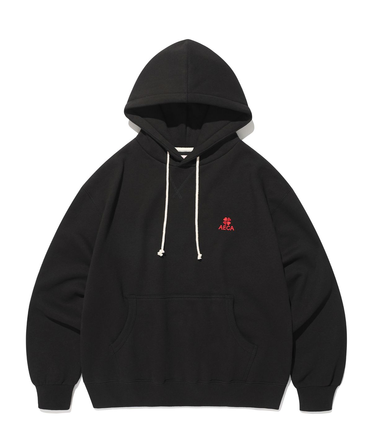 에이카화이트(AECA) EVERYDAY AECA CLOVER BRUSHED HOODIE-BLACK