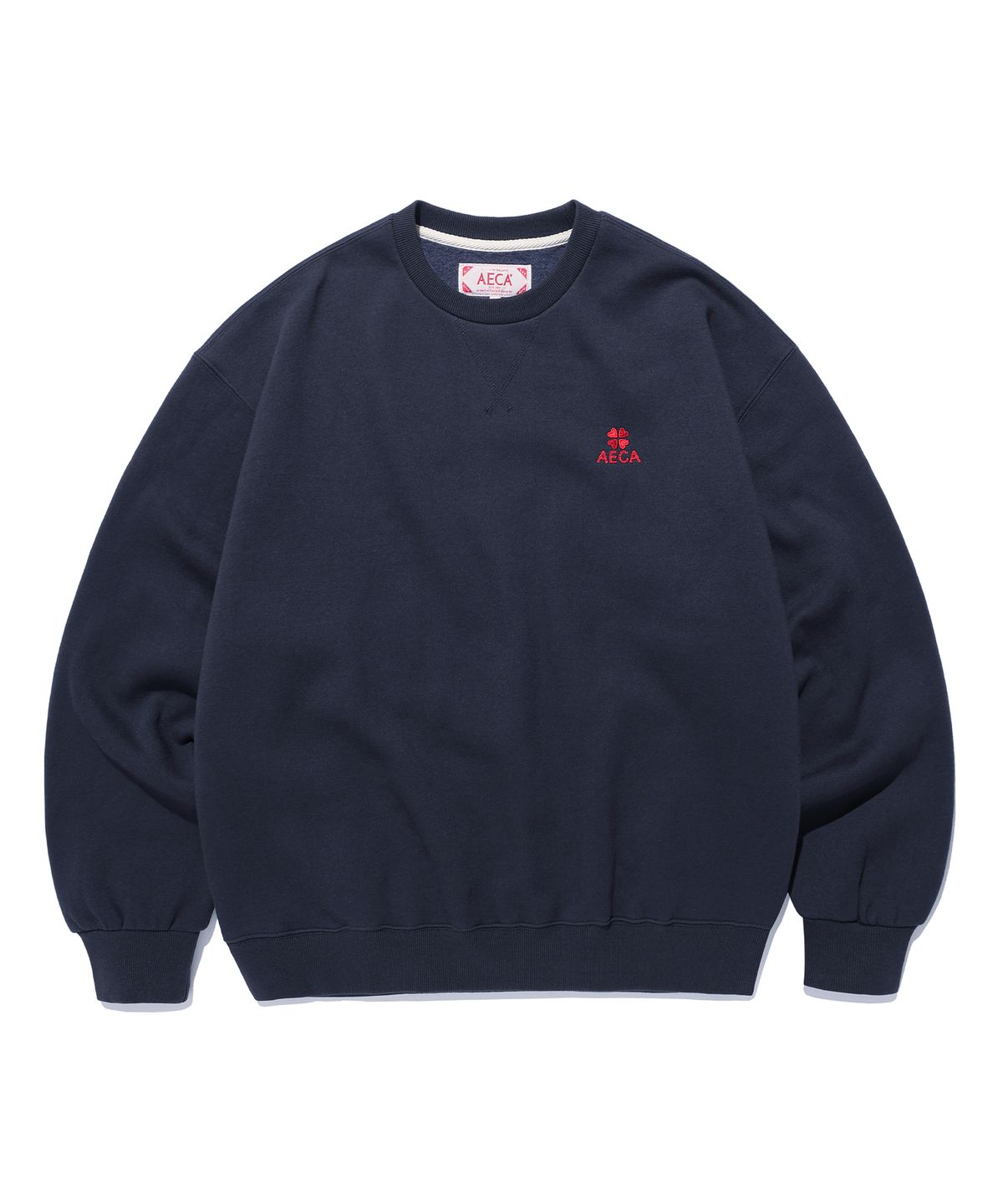 에이카화이트(AECA) EVERYDAY AECA CLOVER BRUSHED SWEAT SHIRTS-NAVY