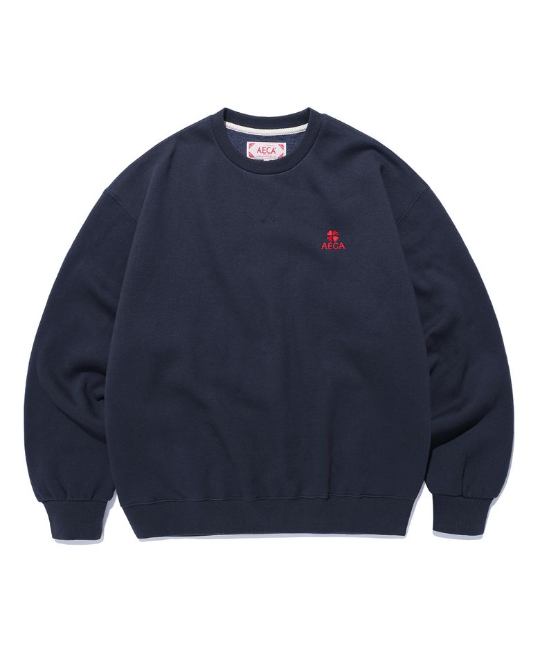 EVERYDAY AECA CLOVER BRUSHED SWEAT SHIRTS-NAVY