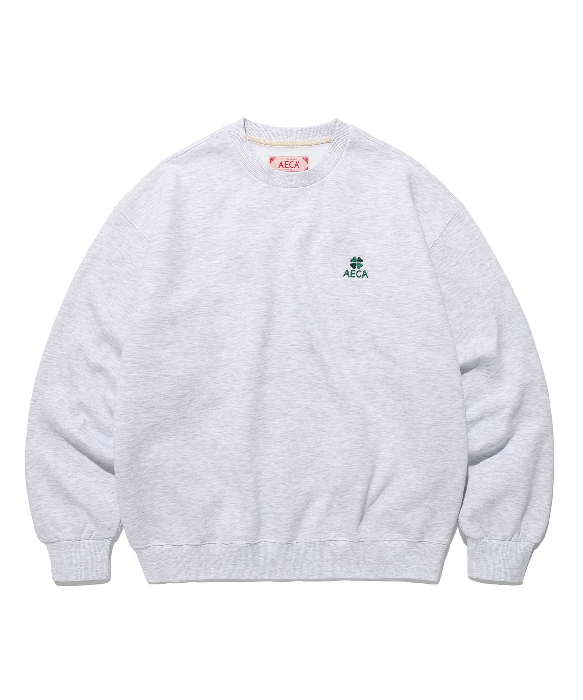 에이카화이트(AECA) EVERYDAY AECA CLOVER BRUSHED SWEAT SHIRTS-LIGHT GREY