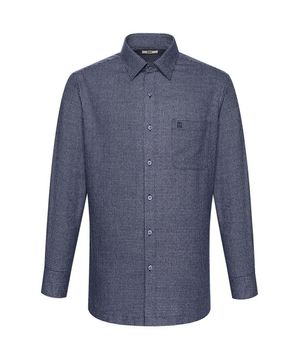 기모 스몰체크 셔츠 네이비