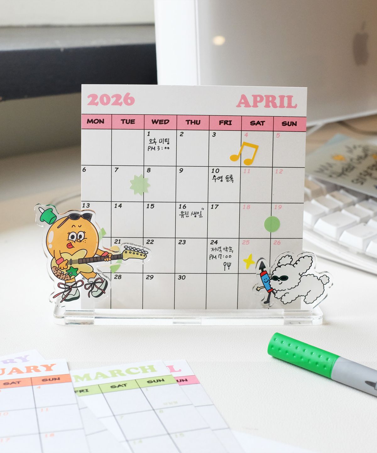 벌룬프렌즈(BALLOON FRIENDS) 2026 벌룬프렌즈 락스타 아크릴 스탠드 캘린더