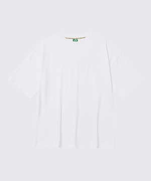 코어 무지 오버핏 반팔 (화이트)