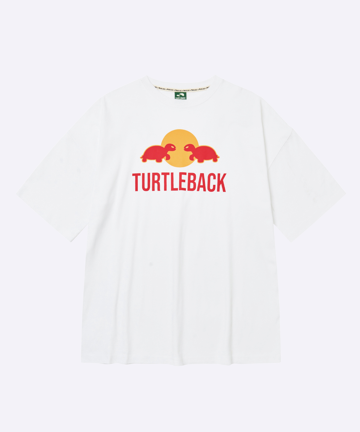 터틀백(TURTLEBACK) 레드부기 오버핏 반팔 (화이트)