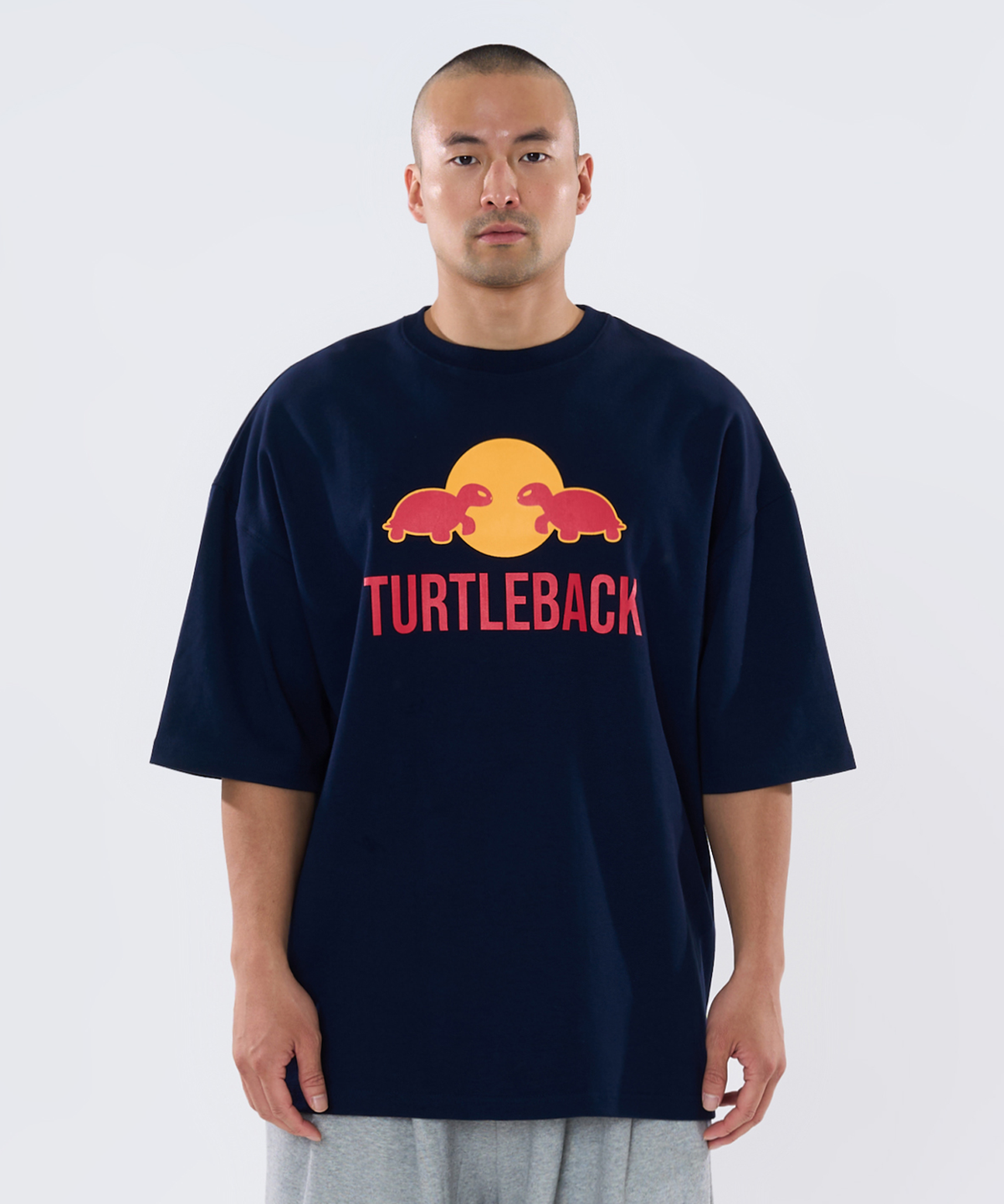 터틀백(TURTLEBACK) 레드부기 오버핏 반팔 (네이비)