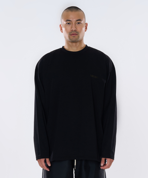 듀얼 코어 오버핏 긴팔 티셔츠 (블랙)