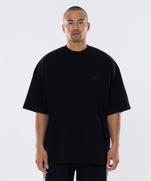 듀얼 코어 오버핏 반팔 티셔츠 (블랙)