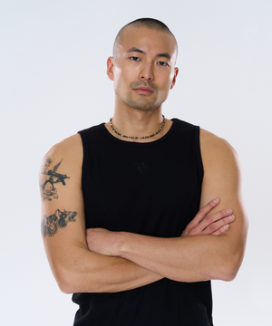 골지 절개 나시 (블랙)