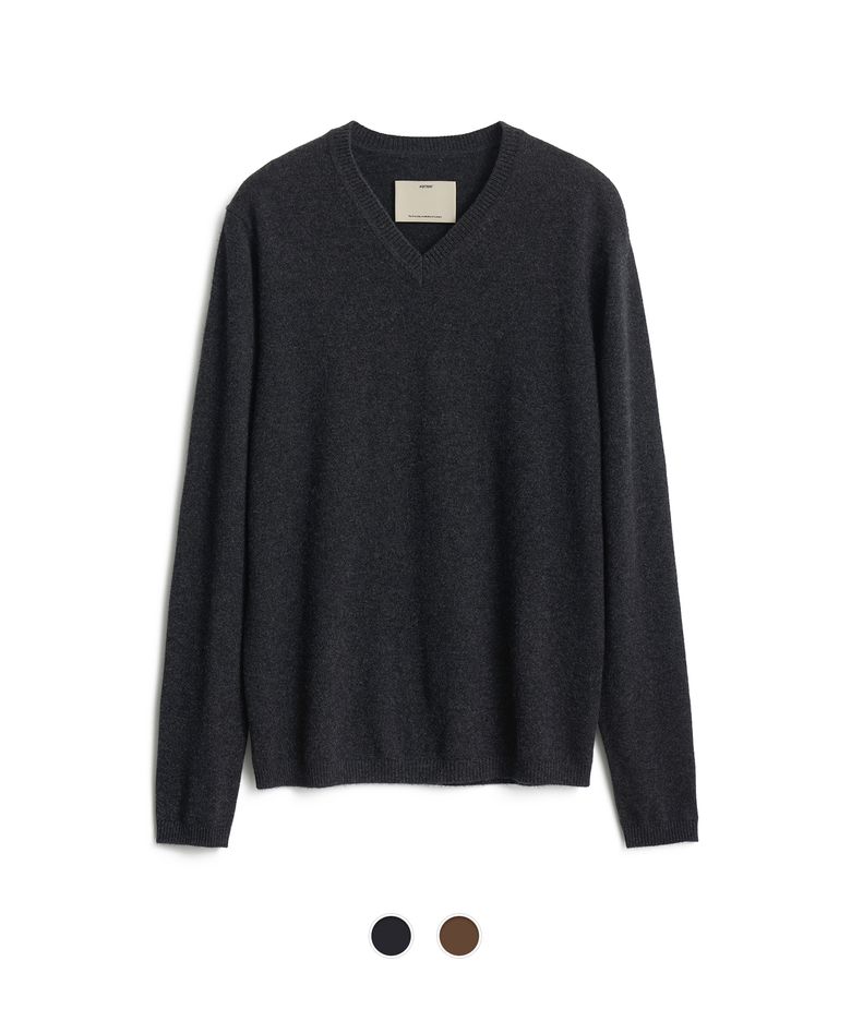 Cashmere V Neck Knit - 2 Color