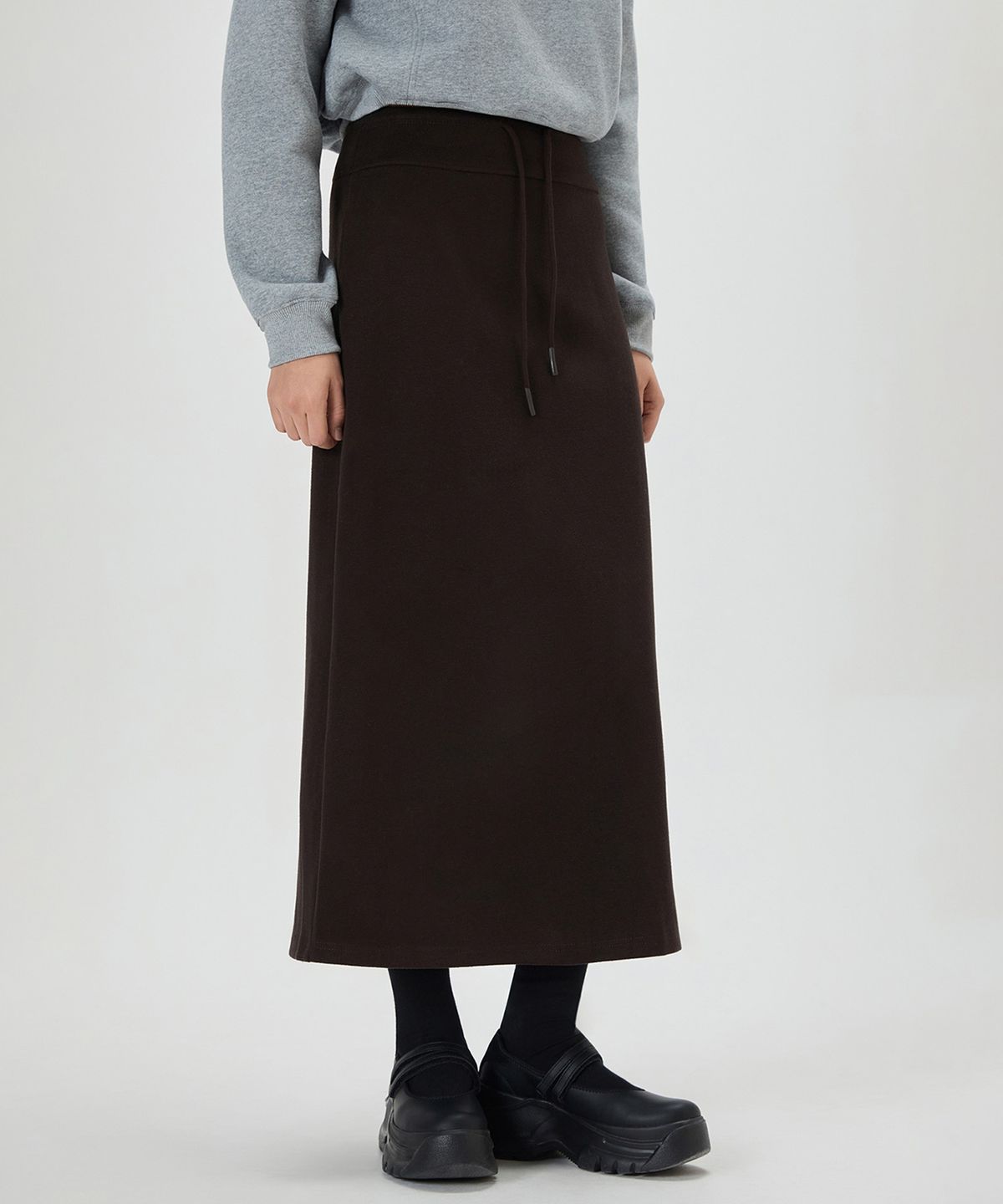 미쏘(MIXXO) 밴딩 롱 스커트_MIWWHG25SS