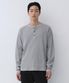 와플 헨리 넥 긴소매 티셔츠 [미디엄 그레이]