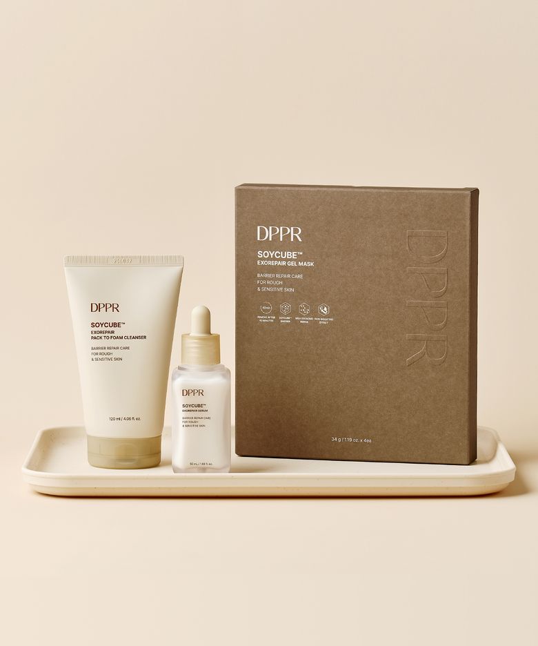 [소이충전 SET] 소이큐브 엑소리페어 팩투폼 클렌저 120ml + 세럼 50ml + 겔 마스크 4매입