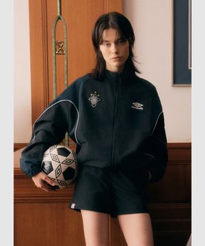 HBL 네오 브릿 컬러블럭 스탠넥 바람막이 자켓 블랙 UR121CJK22